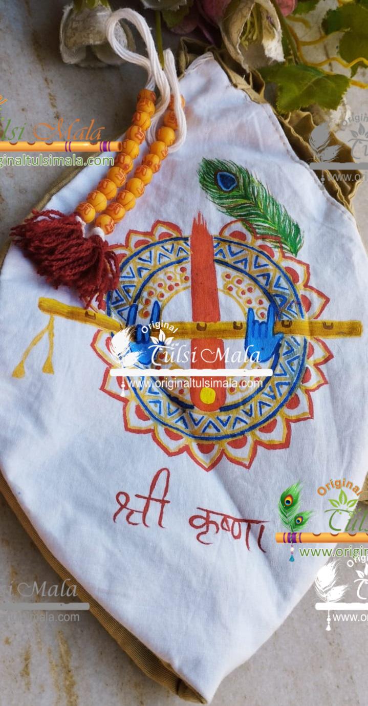 Japa Bead Bag-Shri Krishna Handpainted