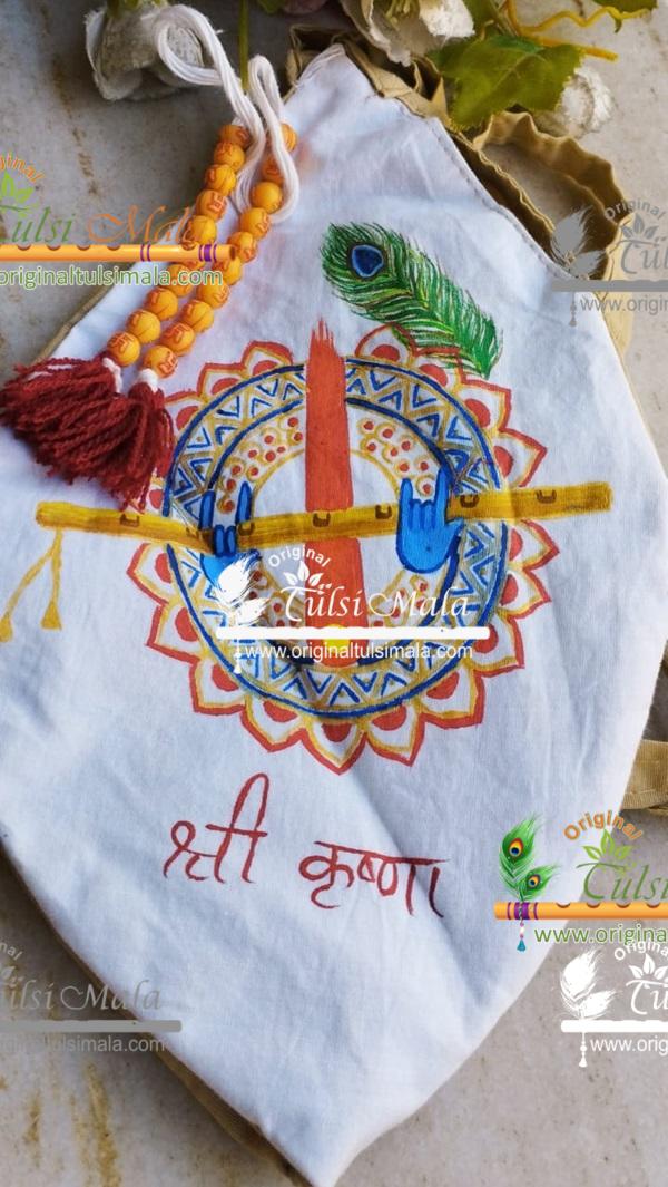 Japa Bead Bag-Shri Krishna Handpainted