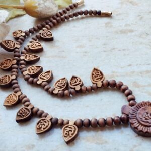 Hare Ram Hare Krishna Carving Mala With Radha Locket