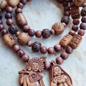 Shri Radha Krishna Jugal Jodi Tulsi Mala for Neck in Uniquely Designed – Radhakrishna