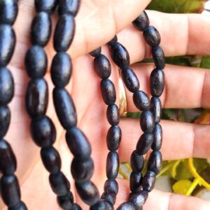 Mridanga Shape Shayma Tulsi Beads Two Round Kanthi Mala