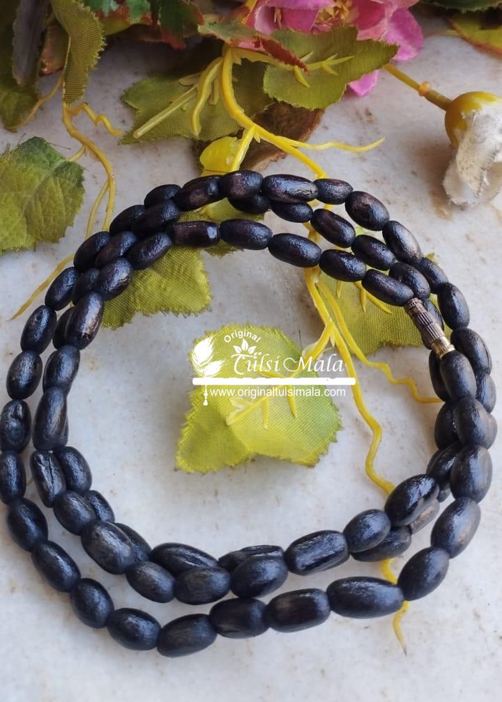 Mridanga Shape Shayma Tulsi Beads Two Round Kanthi Mala