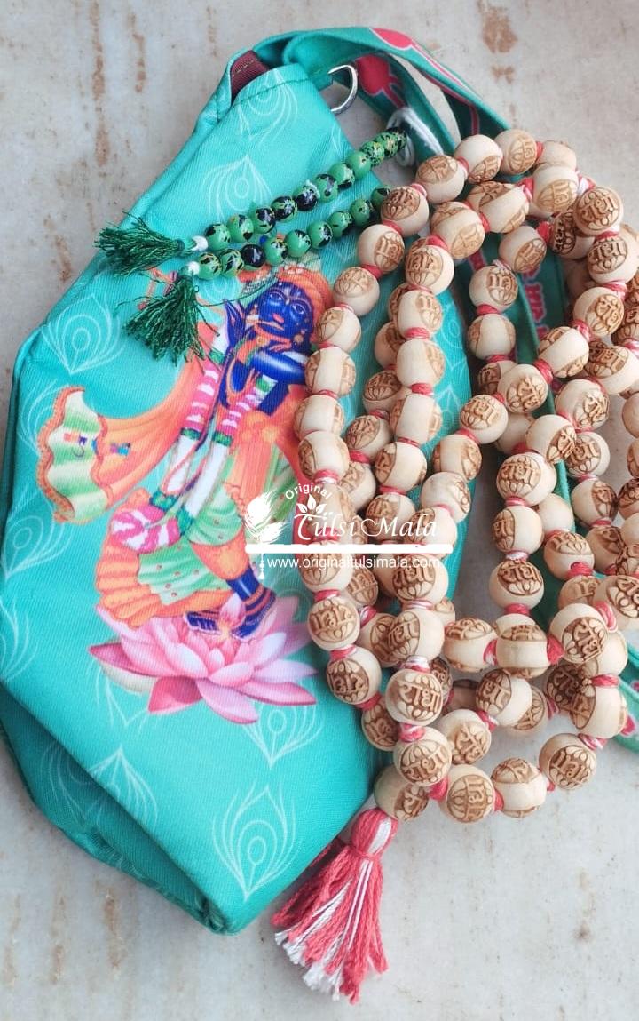 Japa Mala, Counter Mala And Krishna Ji Beads Bag Set