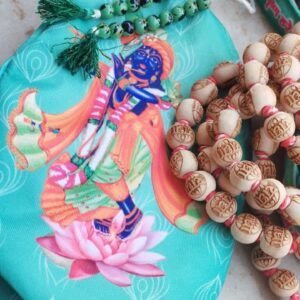 Japa Mala, Counter Mala And Krishna Ji Beads Bag Set