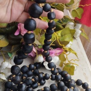 Tulsi Jap Mala 108 Beads With a Guru Bead and Pink Tassel – 20 mm Beads Size