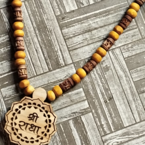 Shri Radha Sun shaped Tulsi Locket with radha kanthi mala