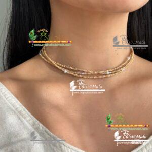 Three Layer Pure Tulasi Kanthi Mala With Real Pearl