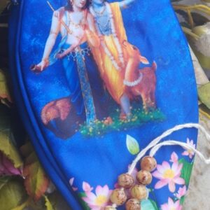 Radha Krishna Japa Jholi Bead Bag Three Sided Printed – Premium