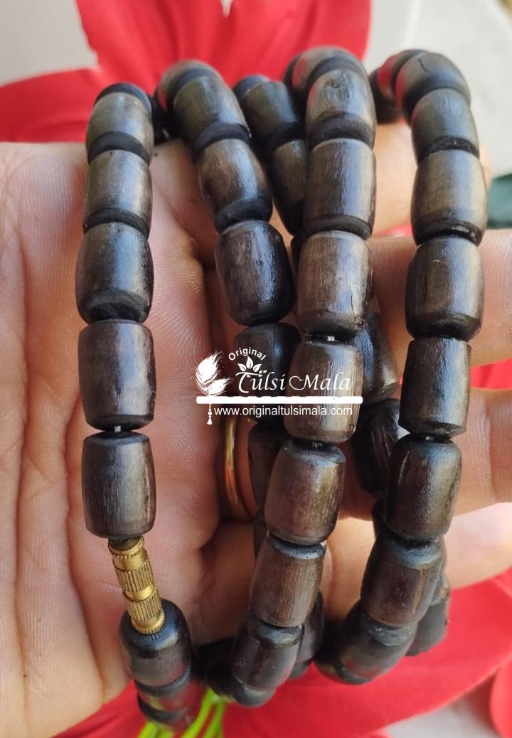 Two Round Shyma Tulsi Kanthi Mala Fine Quality Tulsi Beads