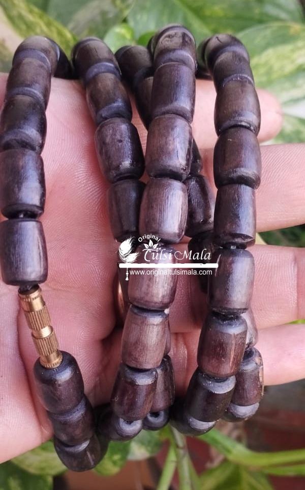 Two Round Shyma Tulsi Kanthi Mala Fine Quality Tulsi Beads