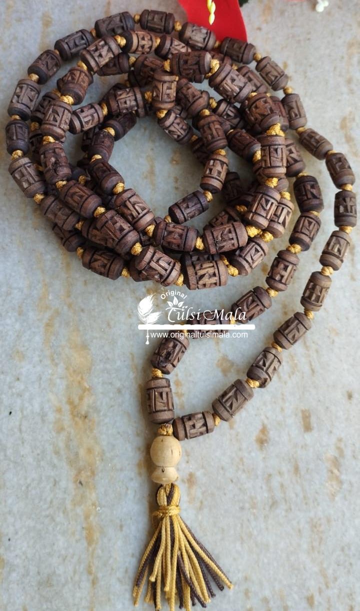 Radha Carved Handmade Original Tulsi Mala