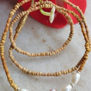 Original Tulsi Kanthi Mala with Real Pearls with Real Stone