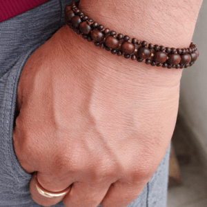 Traditional Chain Design Pure Shyama Tulsi Beads Braslate