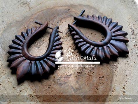 Tilak And Leaf Shapes Designer Tulsi Earrings