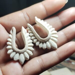 Tilak & Leaf Design Tulsi Earrings