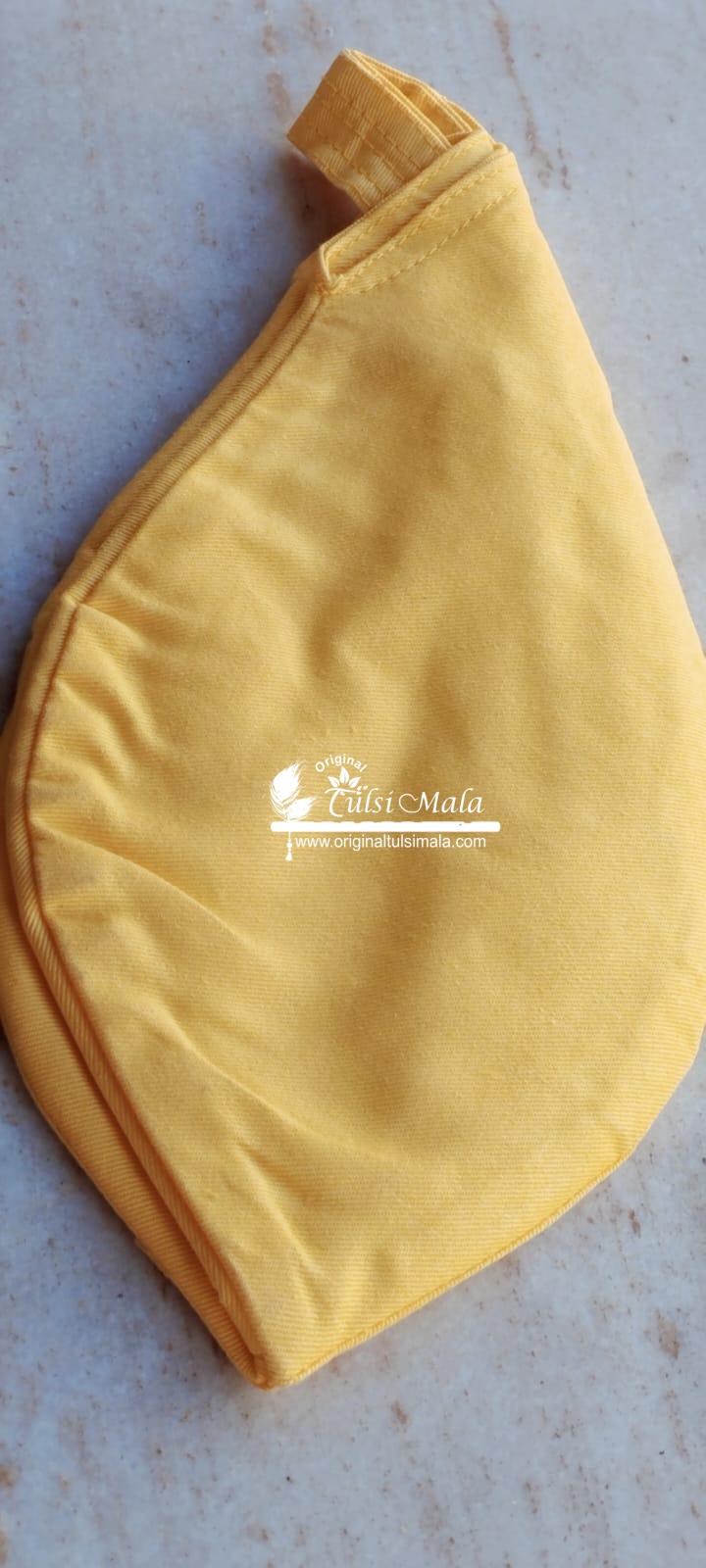 Blue Cotton Japa Bead Bag with Counter / Sakshi Mala – Premium