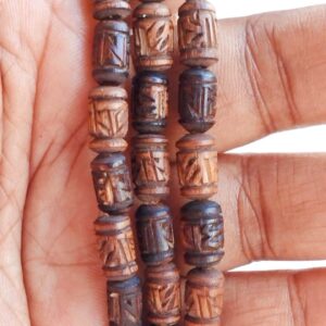 Radha Tulsi Beads handmade Carving Kanthi Mala