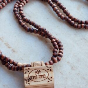 Shri Radhey Radhey Small Bhaktmal Locket With Shyma Tulsi Kanthi Mala