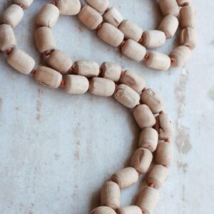 Big Tulsi 27 Beads Cylindrical Shape Chanting Mala with Japa Bag