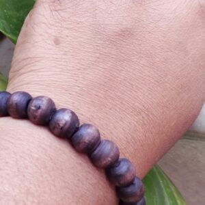 Dark Brown Shyama Tulsi Beads Handmade Bracelet