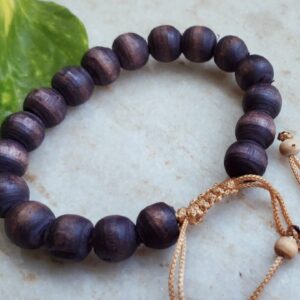 Dark Brown Shyama Tulsi Beads Handmade Bracelet