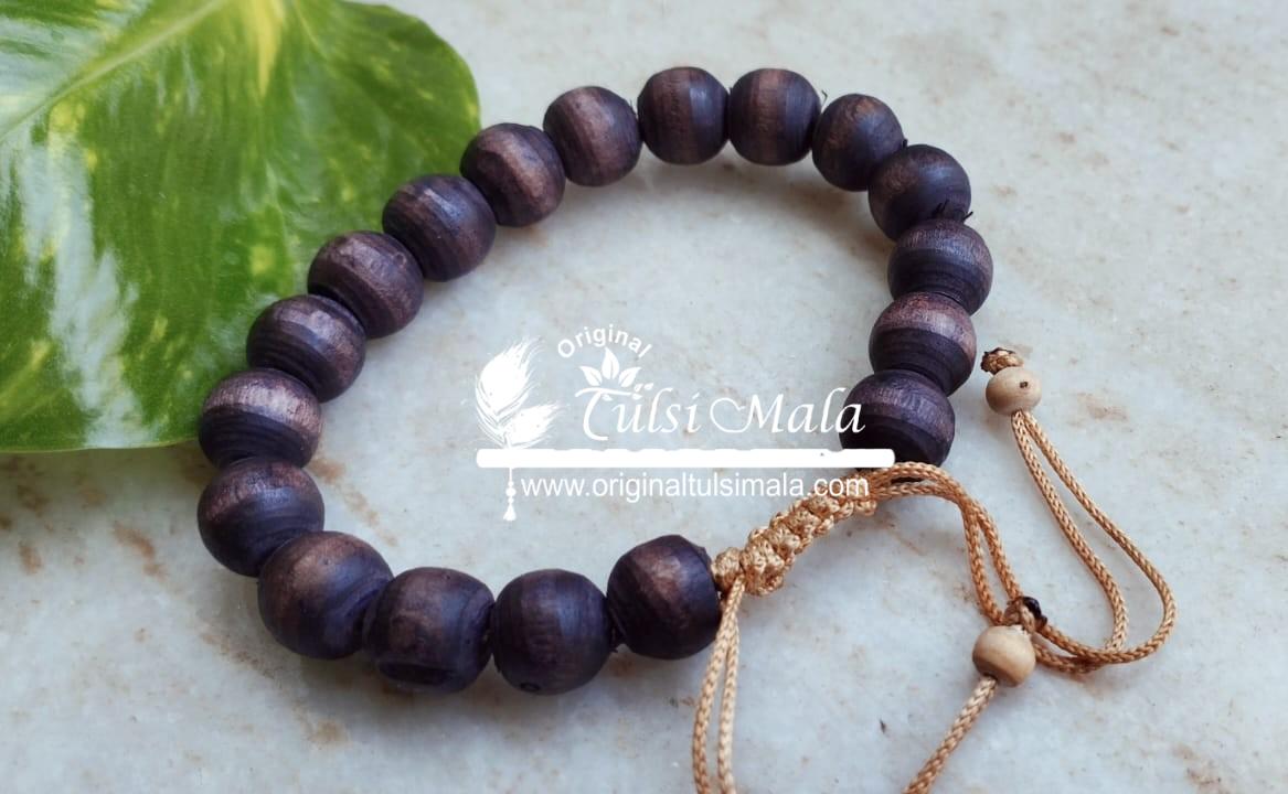 Dark Brown Shyama Tulsi Beads Handmade Bracelet