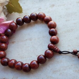 Rakt Chandan / Red Sandalwood round bead bracelet