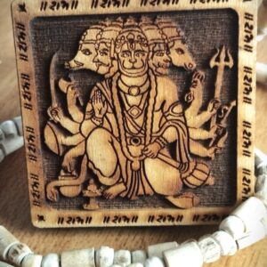 Panchmukhi Hanuman Ji With 108 Tulsi Beads Mala