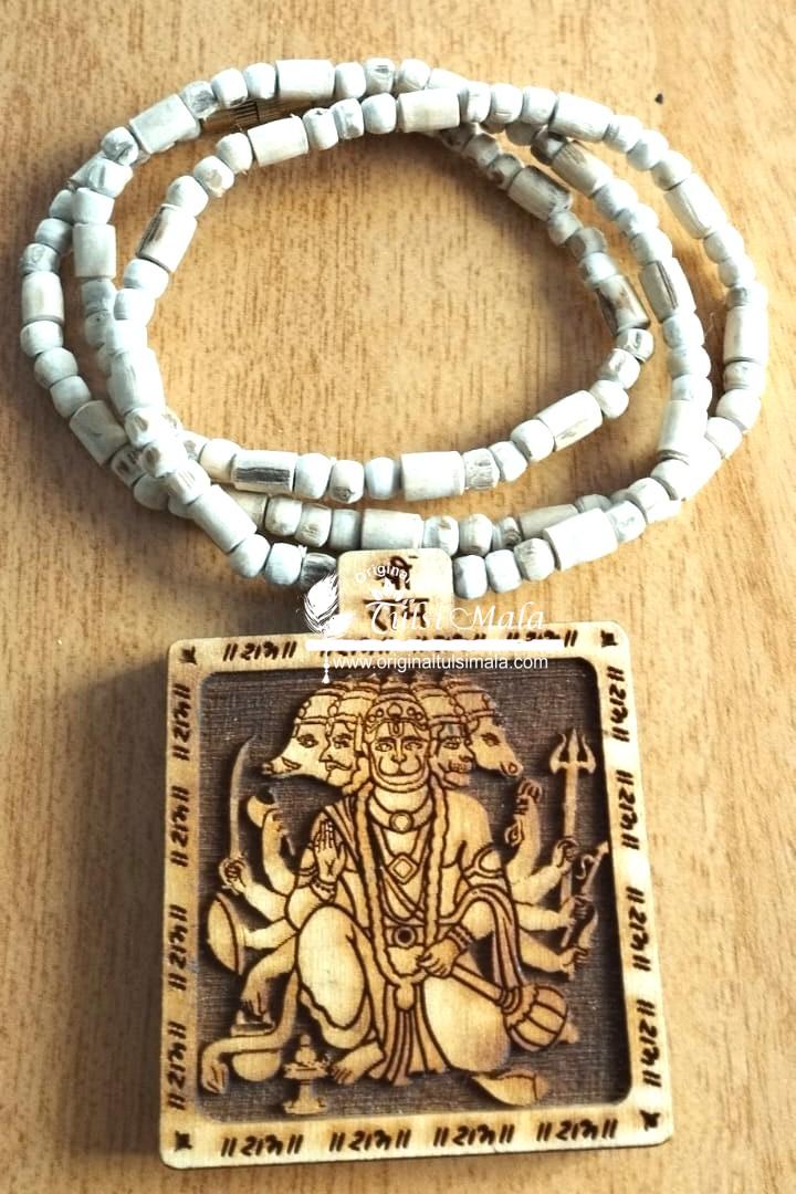 Panchmukhi Hanuman Ji With 108 Tulsi Beads Mala