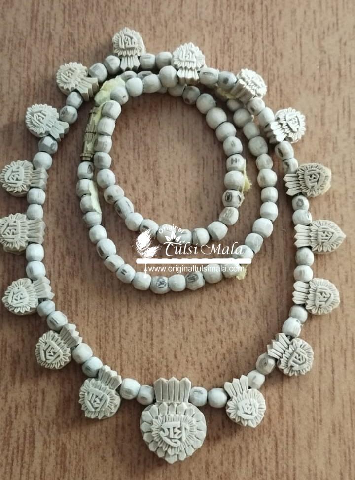 Handmade Radha Pata Carved Tulsi Mala