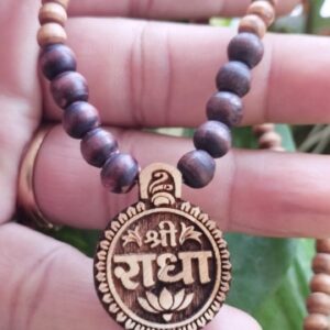 Radha Carved Locket Tulsi Kanthi Mala