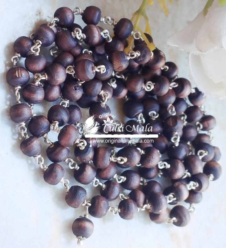 108+1 Ram Krishna Guru Beads Silver Mala For Chanting And Wearing