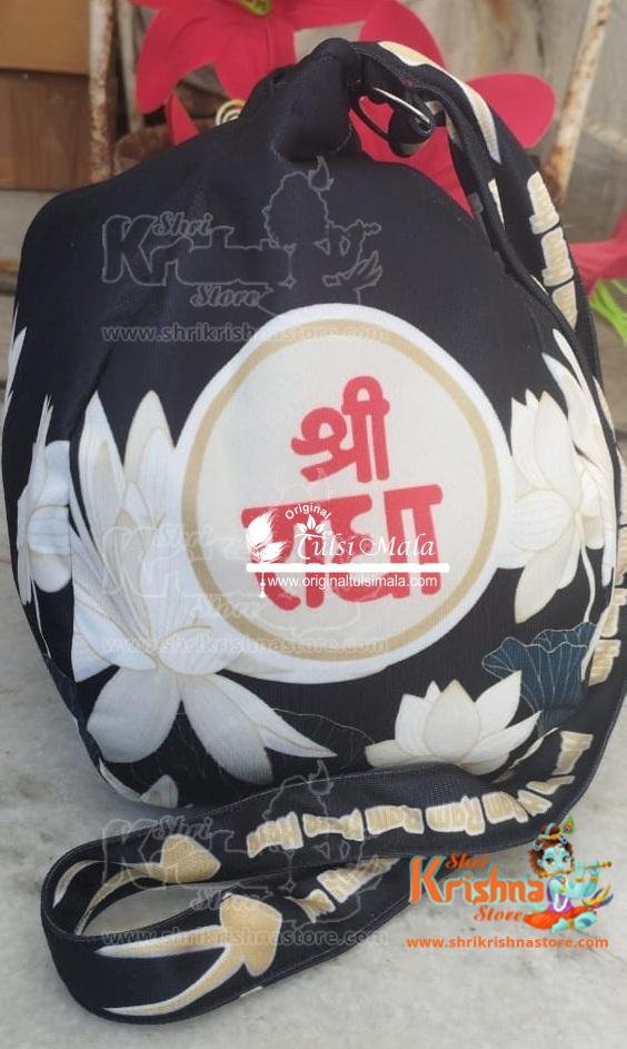 Flower Printed Shri Radha Naam Japa Jholi Bead Bag all over Printed – Premium