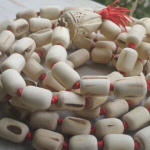 Shyama Tulsi 108 + 1 Beads Japa Mala with Red Tassel – Premium