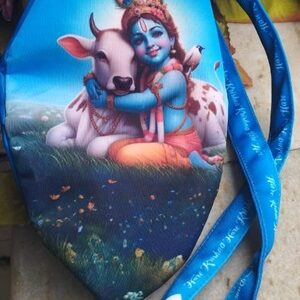 Three-side printed Gau Sewa Govinda Seva Japa Bag
