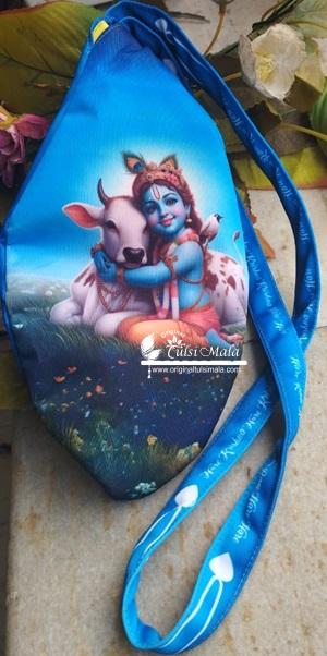 Three-side printed Gau Sewa Govinda Seva Japa Bag