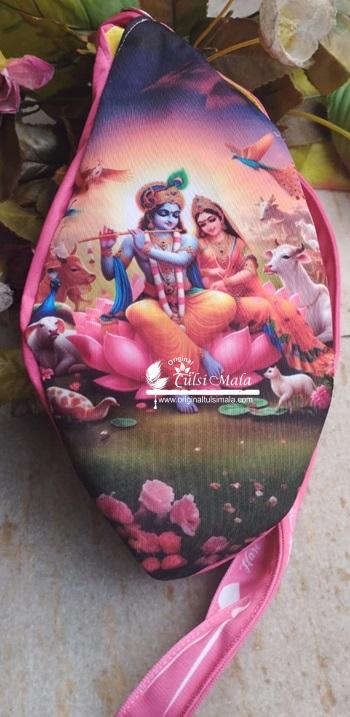 Radha Krishna with Cow Japa Jholi – Three-Side Print