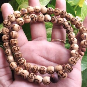 Shri Ji Name Carved Original Tulsi Kanthi Mala