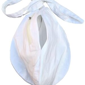 White color Chanting Bead bag for devotees in standard size and cotton fabric