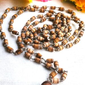 Conch/Shank Design Handmade Tulsi Kanthi Mala