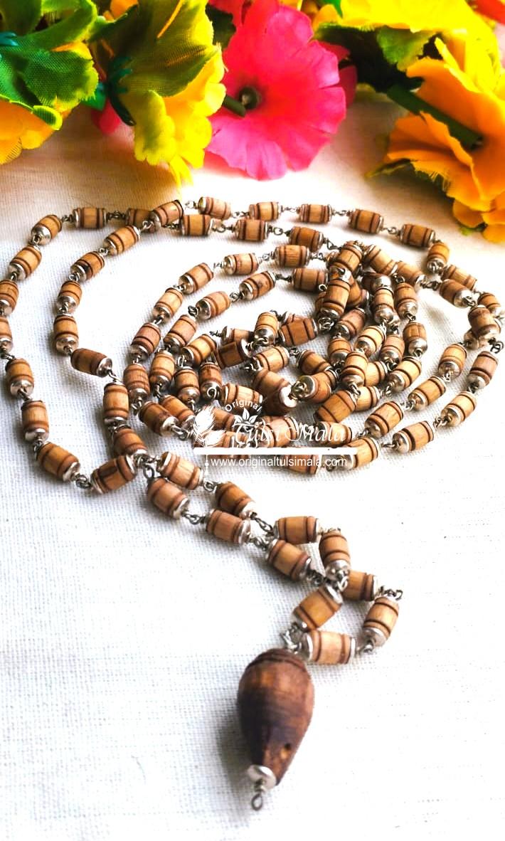 Conch/Shank Design Handmade Tulsi Kanthi Mala