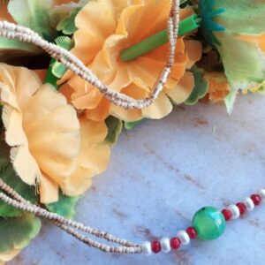 Stone with white Moti Tulsi Kanthi Mala