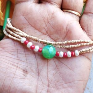 Stone with white Moti Tulsi Kanthi Mala