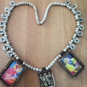 designer with Customized radha Carved naam haar with Multiple Locket