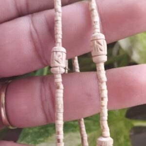 One Round Radha Naam CarvedTulsi Kanthi – Premium