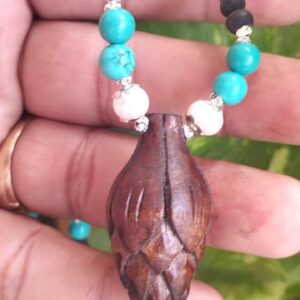 Lotus beads stone tulsi kanthi mala