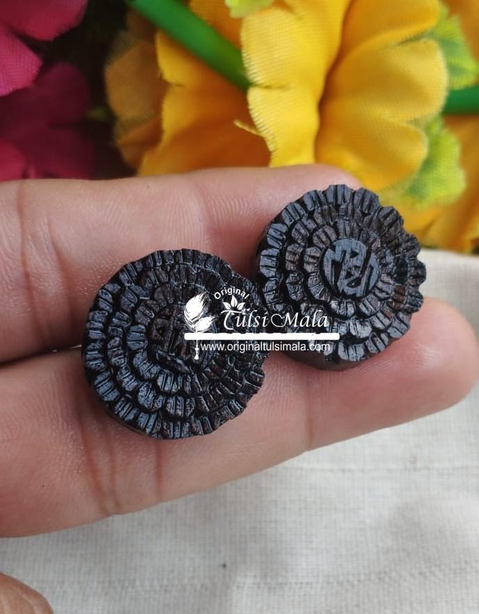 Radhey Krishna Earrings Stud – Pure Tulsi Wood Design