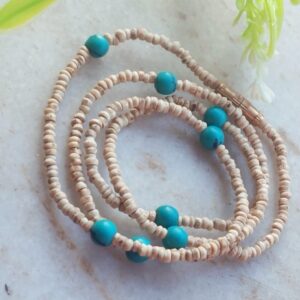 Pure Round Beads Tulasi Mala Kanthimala with Real Pearls