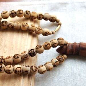 Shri Ji Carved Shank Tulsi Locket Mala