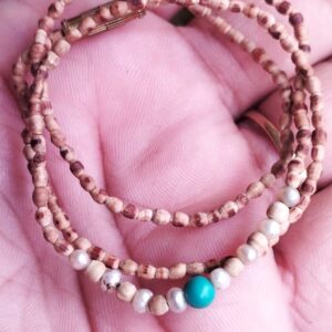 pearl Small Radha Locket Kanthi Mala – Tulsi Beads